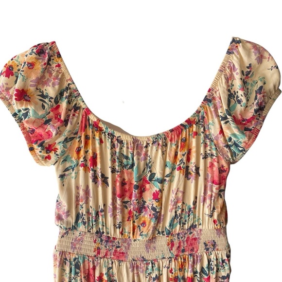 Torrid Mini Lenny Smocked Dress Multi Floral Womens Size 2X Cottagecore Boho NWT - Picture 8 of 12